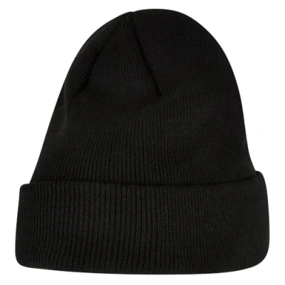 Image of Build Your Brand Heavy Knit Beanie hat, Black, One Size