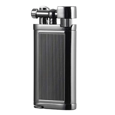 Image of RUIXI Antique Style Lift Arm Tobacco Pipe Cigarette Butane Lighter with Tamper &amp; Pick (Black)