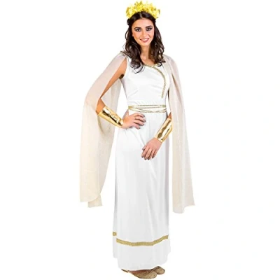 Image of TecTake dressforfun Women’s costume Greek goddess Olympia Long, elegant dress golden wing sleeves (L No. 300200)
