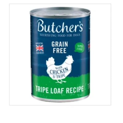Image of Butcher&#039;s Chicken &amp; Tripe Wet Dog Food Tin 400g x 12 Tins
