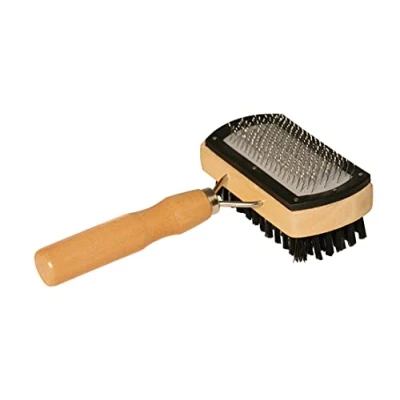 Image of Basic Care Slicker Brush Double Protective Caps and Bristles
