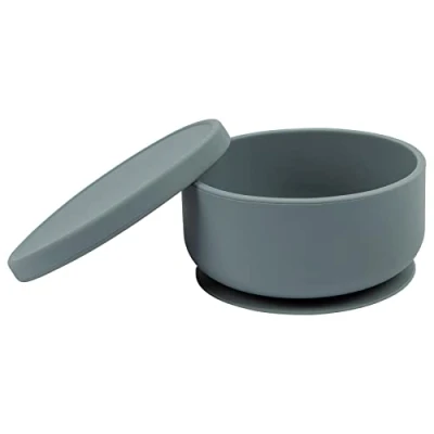 Image of Tiny Dining Baby Bowl with Suction Cup and Lid Tradewinds Non Slip Silicone Toddler Weaning Feeding Set for Baby, Toddler, Kids