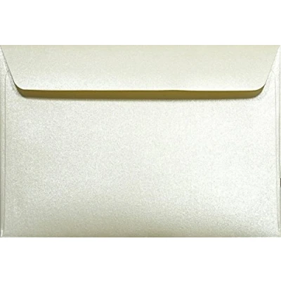 Image of Netuno 100 Cream Pearlescent envelopes DIN C6 114x162mm 4.49x6.39 inches 120gsm Majestic Candlelight gummed Straight Flap no Window Pearly metallised for Invitations Wedding Greeting Cards
