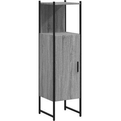 Image of vidaXL Bathroom Cabinet Grey Sonoma 33x33x120.5 cm Engineered Wood