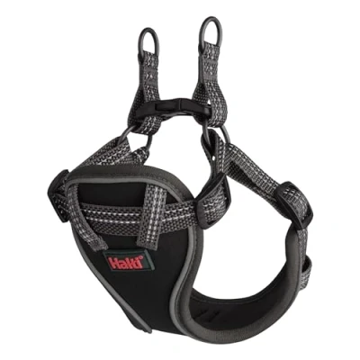 Image of HALTI Anatomy Puppy Harness Provides Your Freedom of Movement for Comfortable Walking. Easy Fitting with 4 Points Adjustment. Suitable Miniature Dog Breeds (Size X Small, Grey)