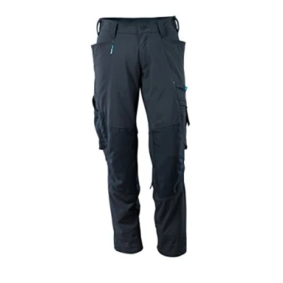 Image of Mascot 17179 311 010 76C51 Trousers with Kneepad Pockets, Black/Blue,