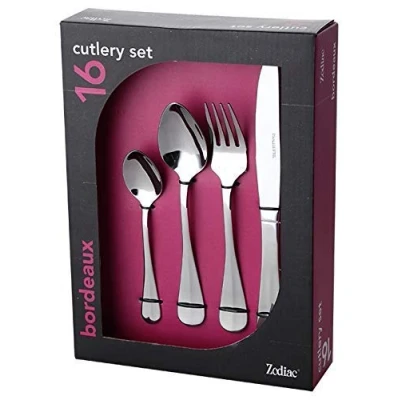 Image of 16 Piece Stainless Steel Cutlery Set Bordeaux Style