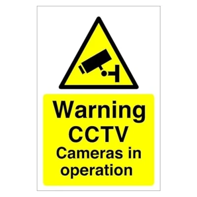 Image of Warning CCTV Cameras in operation Safety sign 1.2mm Rigid plastic 150mm x 100mm