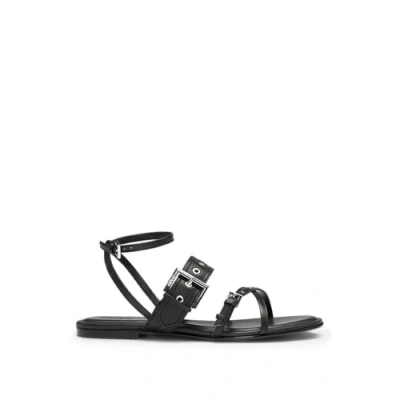 Image of HUGO Tayna Sandals, Women&#039;s, Size: 5, Black Leather