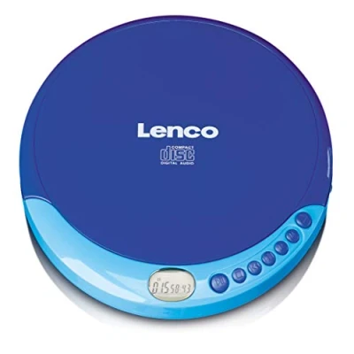 Image of Lenco CD 011 Portable Player/Walkman/Diskman/CD Walkman, blue