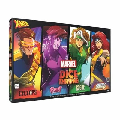 Image of Marvel X Men Dice Throne Box 2, 4 Hero Featuring Cyclops, Jean Grey, Gambit &amp; Rogue, Competitive Board Game, Stand Alone Cross Compatible with All Heroes, Officially Licensed