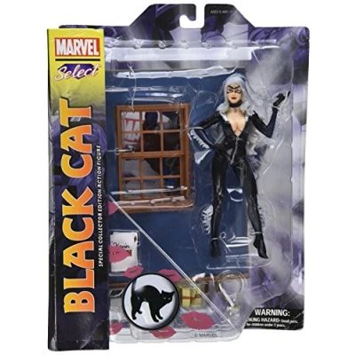 Image of Marvel Select Black Cat: Special Collector Edition Action Figure With Highly Detailed Base