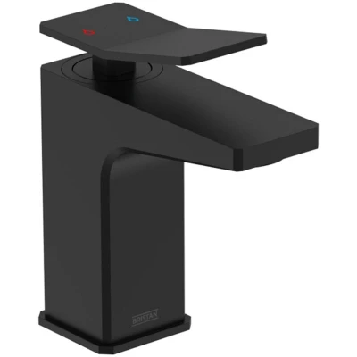 Image of Tangram 1 Hole Bath Filler Tap Pillar Mounted Black Bristan