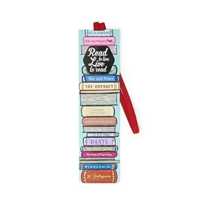 Image of LEGAMI Plastic BOOKMARK with Elastic Band, 18.5 x 4.5 cm, 10.0 grams, READ TO LIVE