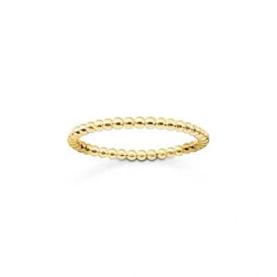 Image of THOMAS SABO Women&#039;s 925 Sterling Silver Gold Plated Yellow Ring Size P TR2122 413 12 56