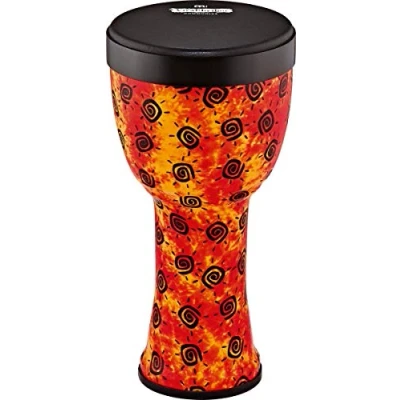 Image of Meinl Percussion VivaRhythm Djembe Instrument Medium Sized Handdrum With Nappa Head Diameter 9 Inches Plastic, Multicoloured (VR SDJPO9 NH)