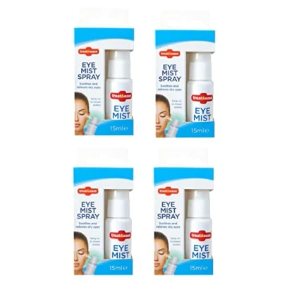Image of Treat &amp; ease Eye Mist Eyelid Spray for Refreshing Dry Tired Irritated Itch Sore Eyes 15ml Pack fo 4 Instant Relief from Dry, and Itchy Soothing