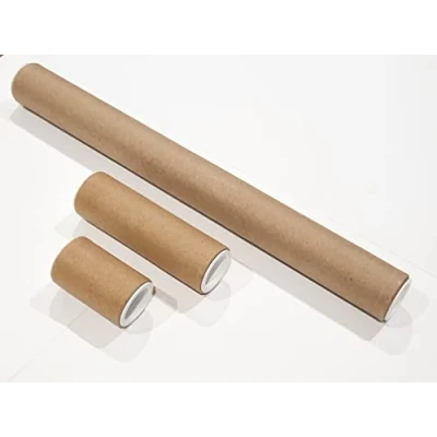 Image of 3 x ShieldUp Strong Cardboard Postal Tubes 25mm Diameter Pack of Different Sizes 330mm &amp; 100mm 50mm Long