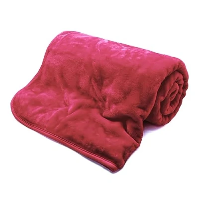 Image of Night Zone Luxury Faux Fur Mink Fleece Throw Over Sofa Bed Soft Warm Blanket (Fuchsia, King (200 x 240 cm))