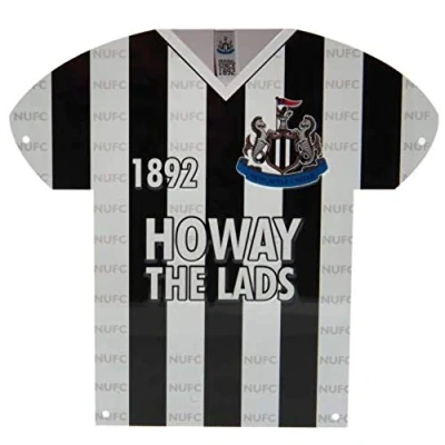 Image of Newcastle United T shirts Brand Model Shirt Shaped Metal Sign