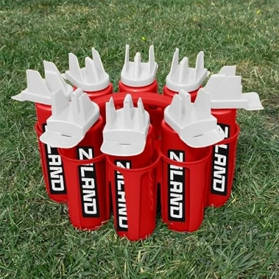 Image of Ziland Hybrid Water Bottle Set (8 x 1 Litre Bottles Carrier)(Red/White Red Carrier)