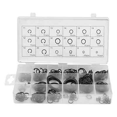 Image of TOPINCN 225Pcs Circlip, C Clip Internal &amp; External Snap Retaining Ring Circlip Assortment Box Set 18 Sizes