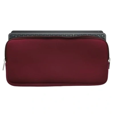 Image of kwmobile Neoprene Case Compatible with Logitech Mx Keys Mini Wireless for Keyboard Soft Travel Sleeve Berry