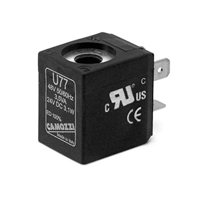 Image of Camozzi U7H Solenoid Coil, PPS, 22X22, 24V Ac, 12V Dc