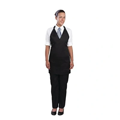 Image of Chef Works A709 Unisex Polycotton Tuxedo Apron, Black, 698mm Width, 838mm Length