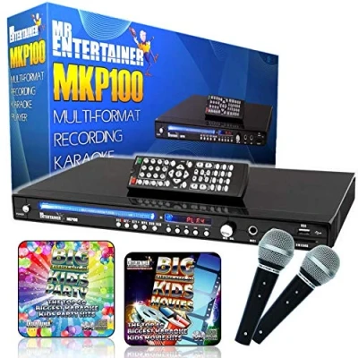 Image of Mr Entertainer MKP100 Kids Childrens Party Package. CDG DVD MP3G Karaoke Machine Player with HDMI/Record/Rip/USB. Includes &amp; Movies Songs. Disney