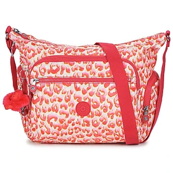 Image of Kipling GABBIE Medium crossbody, Latin Cheetah (Red)