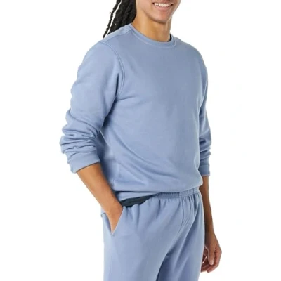 Image of Amazon Essentials Men&#039;s Fleece Crew Neck Sweatshirt (Available in Big &amp; Tall), Denim, XXL