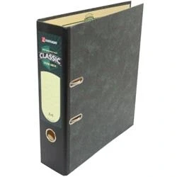 Image of Rexel Classic Lever Arch File Slotted 80mm A4 Cloudy Grey Pack 10