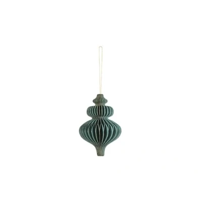 Image of PartyDeco Christmas Tree Bauble Paper Honeycomb Icicle Green Decoration for Pendant Dimensions Approx. 10 x 15 cm