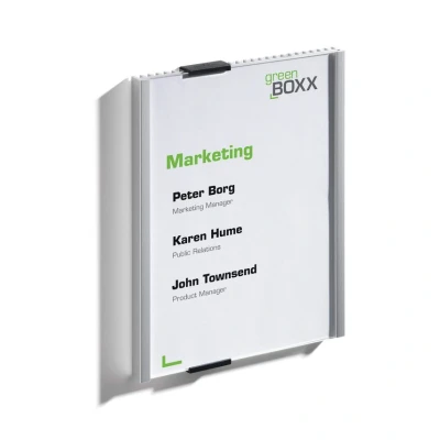 Image of Durable Information Sign 149 x 210.5 mm Silver Door and Wall Includes Fittings Ideal for Offices, Hotels, Public Buildings, etc.