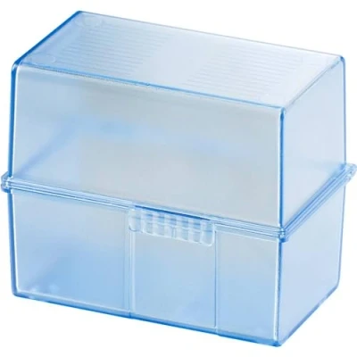 Image of HAN Index Card Box DIN A8 Landscape with A Z and 100 Cards, Translucent Blue, 979 64