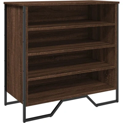 Image of vidaXL Shoe Cabinet Brown Oak 80x38x78 cm Engineered Wood