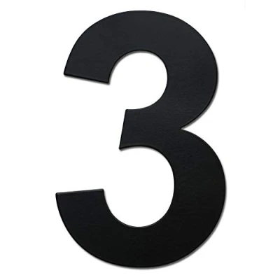 Image of nanlyiau 3in Mailbox Numbers black House number Door Stainless Steel Adhesive Made of solid 304 3in/7.2cm(3)