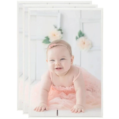 Image of vidaXL Photo Frames Collage 3pcs for Table Silver 21x29.7cm MDF