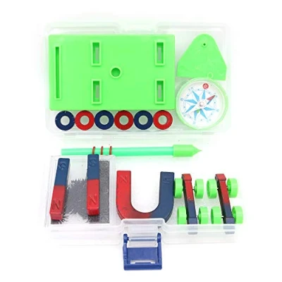 Image of DollaTek Physical magnet experiment set popular science U shaped round bar magnet, iron powder box magnetic levitation equipment
