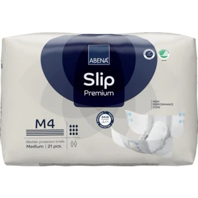 Image of ABENA Slip Premium All In One Incontinence Pads For Men &amp; Women, Eco Labelled Womens Pads, Mens Medium 4, 70 110cm Waist, 2000ml Absorbency, 21PK