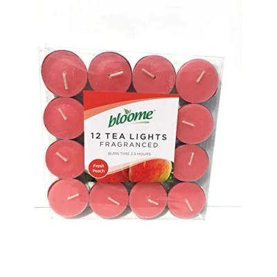 Image of bloome Fragranced Tea Light Candles Assorted 12pk (Fresh Peach)