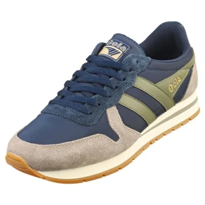 Image of Gola Men&#039;s Daytona Chute Sneakers, Navy Rhino Khaki, 11.5 UK