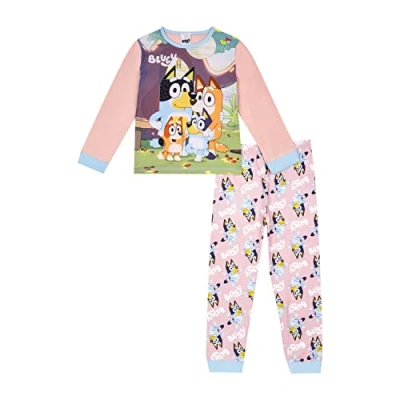 Image of Bluey Girls Pyjamas, and Bingo PJs, Ages 18 Months to 7 Years Old, Official Merchandise (as8, age, 18_months, 24_months, 24 Months) Pink