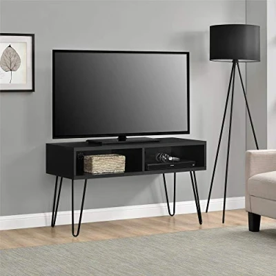Image of DOREL HOME Owen Retro 1748296COMUK 1067 mm TV Stand  Black Oak,
