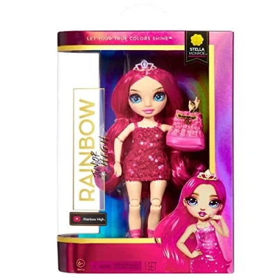 Image of Rainbow High Junior STELLA MONROE 9&quot;/23cm Fashion Doll with Outfit and Accessories Includes Fabric Backpack Open Close Feature Gift &amp; Collectable for Kids Ages 6+