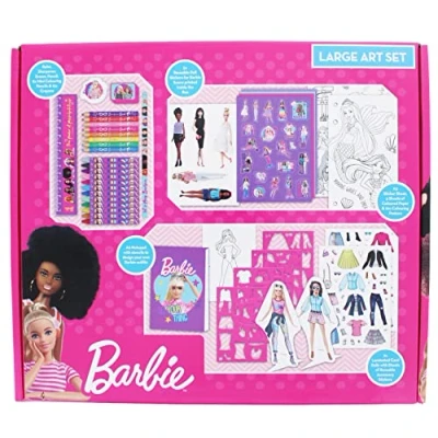 Image of Barbie Large Art Set Mega Craft for Girls Colouring Stationery Gifts Dolls