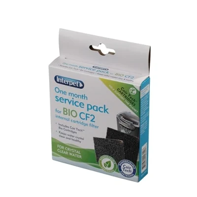 Image of Interpet 1 Month Service Pack for the Internal Cartridge Filter CF 2 (1 x Front Coir Tech Cartridge, Back Cartridge)