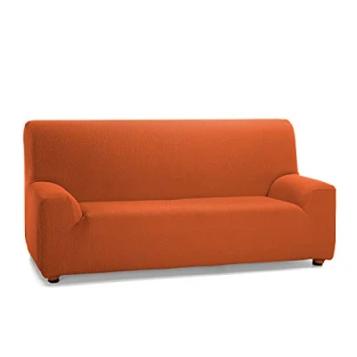 Image of Martina Home 3 seater Elastic Cover for Sofa, model TUNEZ, Color ORANGE, Measure from 180 to 240 cm