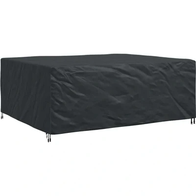 Image of vidaXL Outdoor Furniture Cover Black 250 x 210 90 cm 600D
